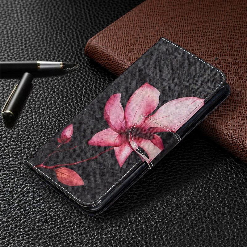 Flip Cover Xiaomi Redmi Note 9 Pink Blomst