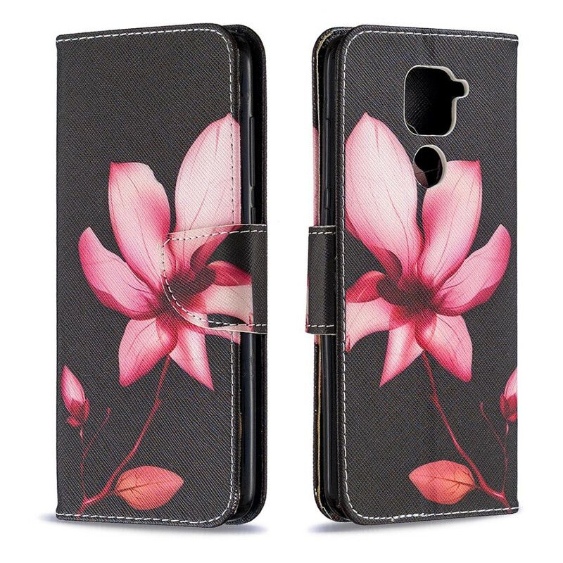 Flip Cover Xiaomi Redmi Note 9 Pink Blomst