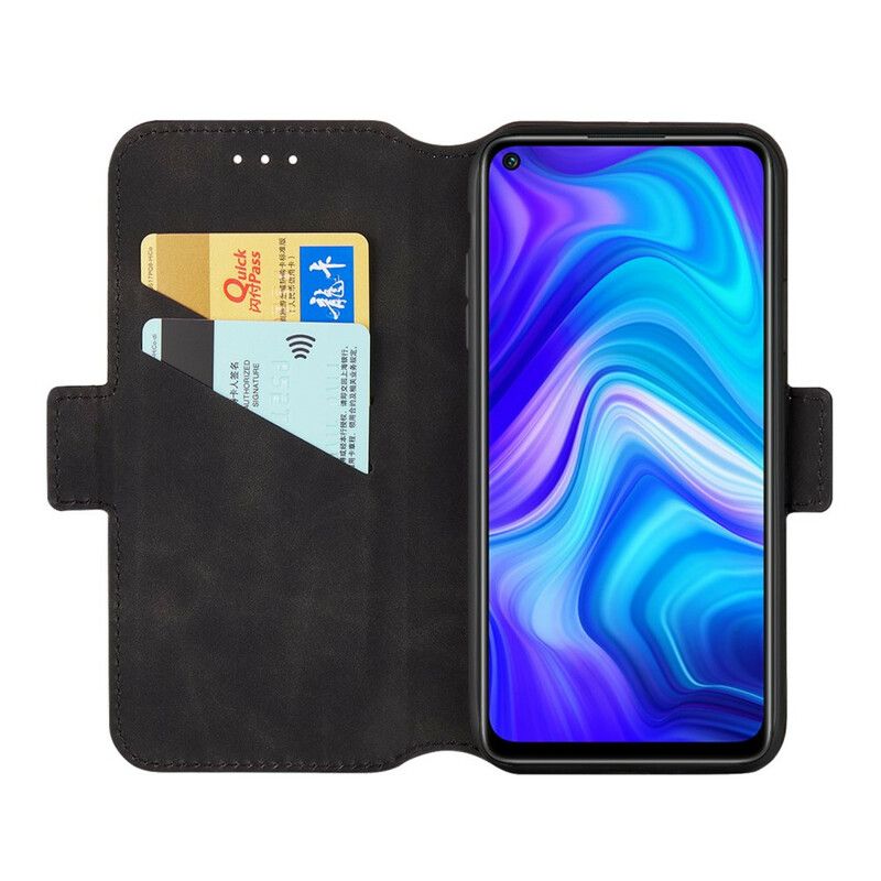 Flip Cover Xiaomi Redmi Note 9 Tofarvet Lodret Linje