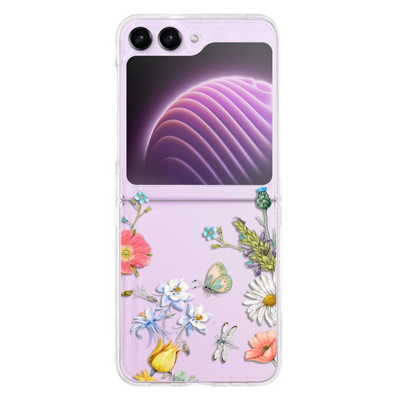 Cover Samsung Galaxy Z Flip 5 Gennemsigtige Fleuretter