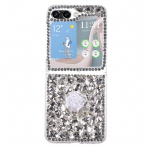 Cover Samsung Galaxy Z Flip 5 Hvid Rose Charms