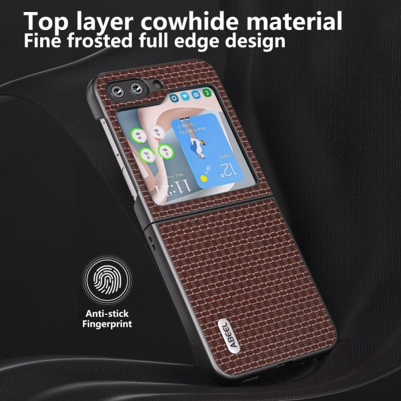 Cover Til Samsung Galaxy Z Flip 5 Ægte Abeel Læder