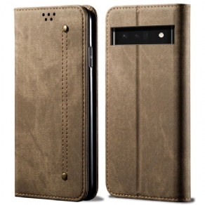 Cover Google Pixel 6 Pro Flip Cover Denimstof