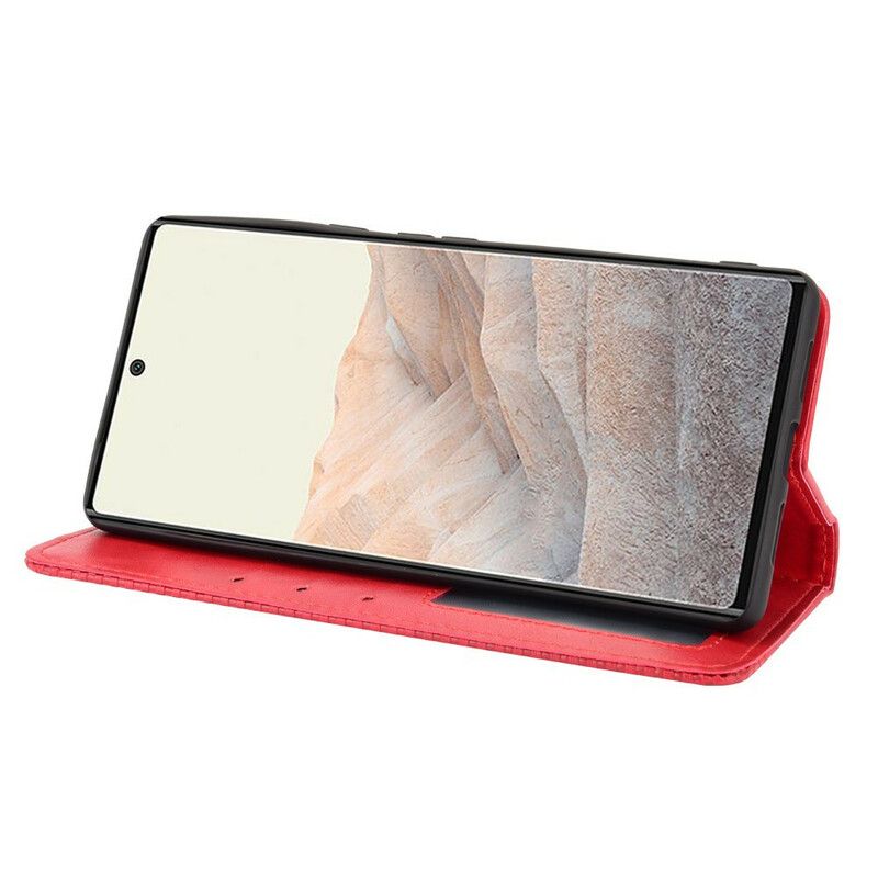 Cover Google Pixel 6 Pro Flip Cover Stylet Vintage Lædereffekt