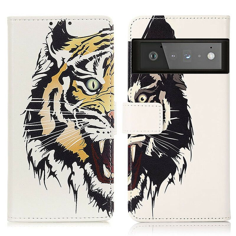 Flip Cover Google Pixel 6 Pro Hærd Tiger