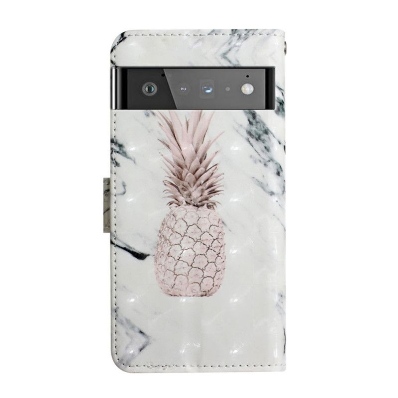 Flip Cover Google Pixel 6 Pro Lys Ananas