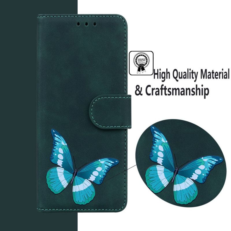 Læder Cover Google Pixel 6 Pro Butterfly Skin-touch