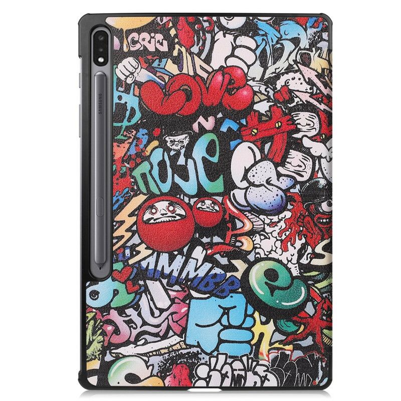 Cover Samsung Galaxy Tab S7 Plus / Tab S8 Plus Forbedret Graffiti