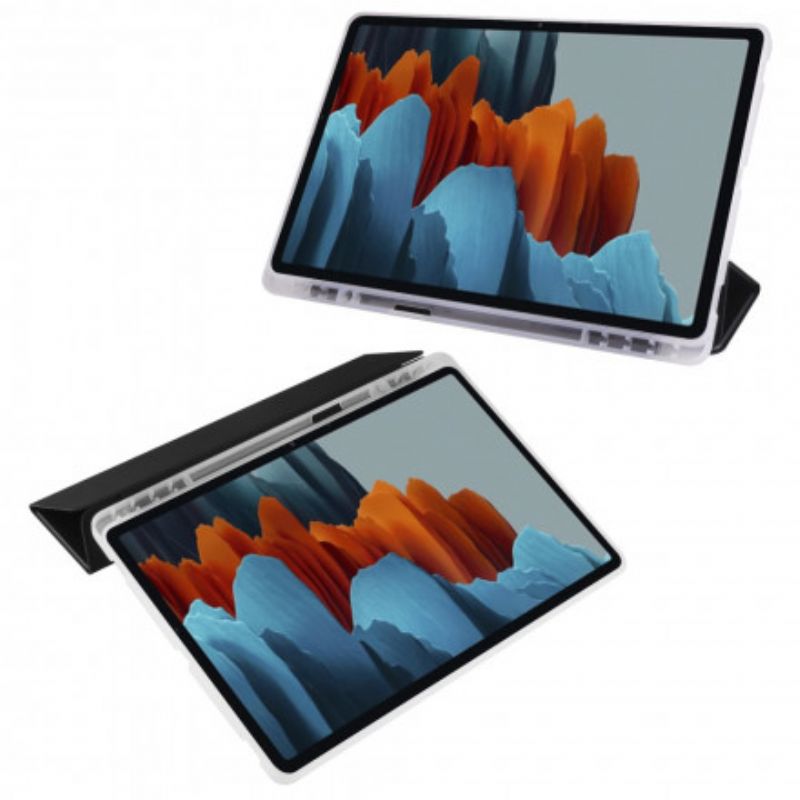 Cover Samsung Galaxy Tab S7 Plus / Tab S8 Plus Silicone Og Kunstlæder