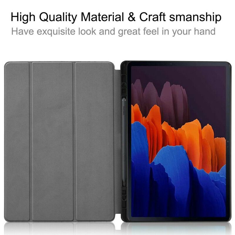 Cover Samsung Galaxy Tab S7 Plus / Tab S8 Plus Trifold Stylus Holder