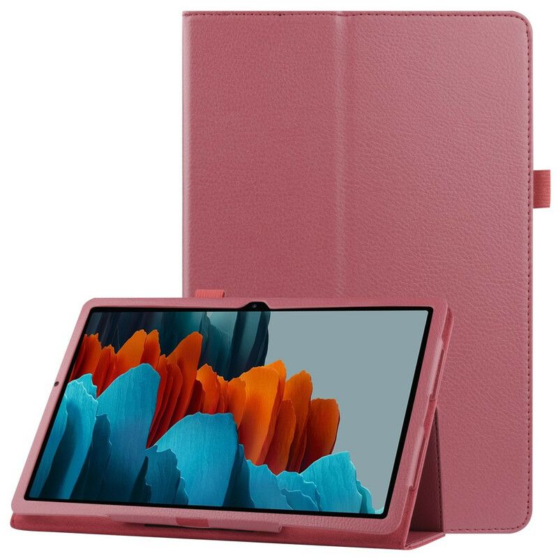 Etui Samsung Galaxy Tab S7 Plus / Tab S8 Plus Faux Læder Litchi