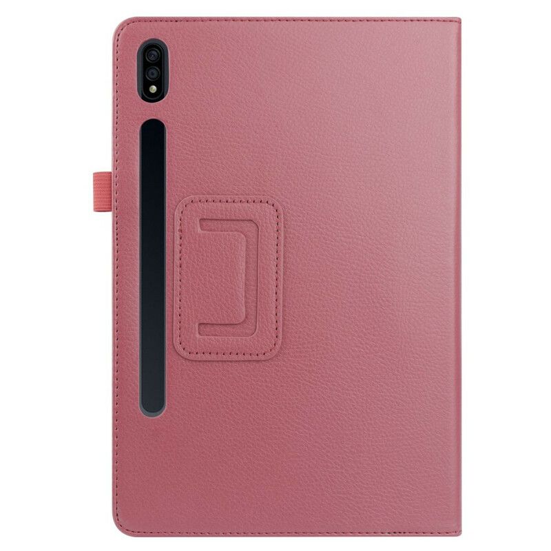 Etui Samsung Galaxy Tab S7 Plus / Tab S8 Plus Faux Læder Litchi