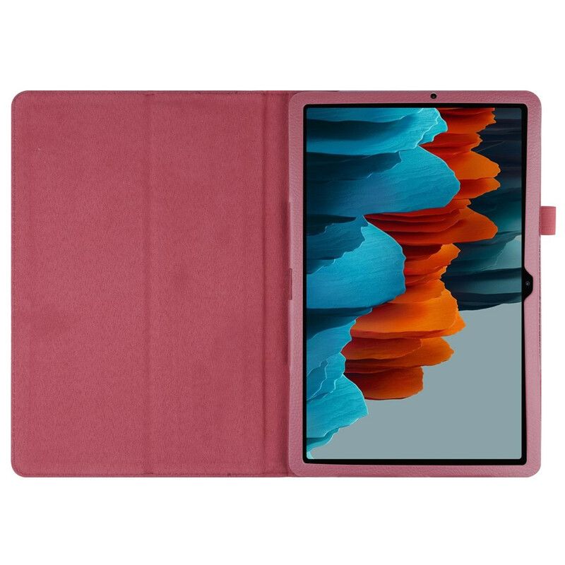 Etui Samsung Galaxy Tab S7 Plus / Tab S8 Plus Faux Læder Litchi