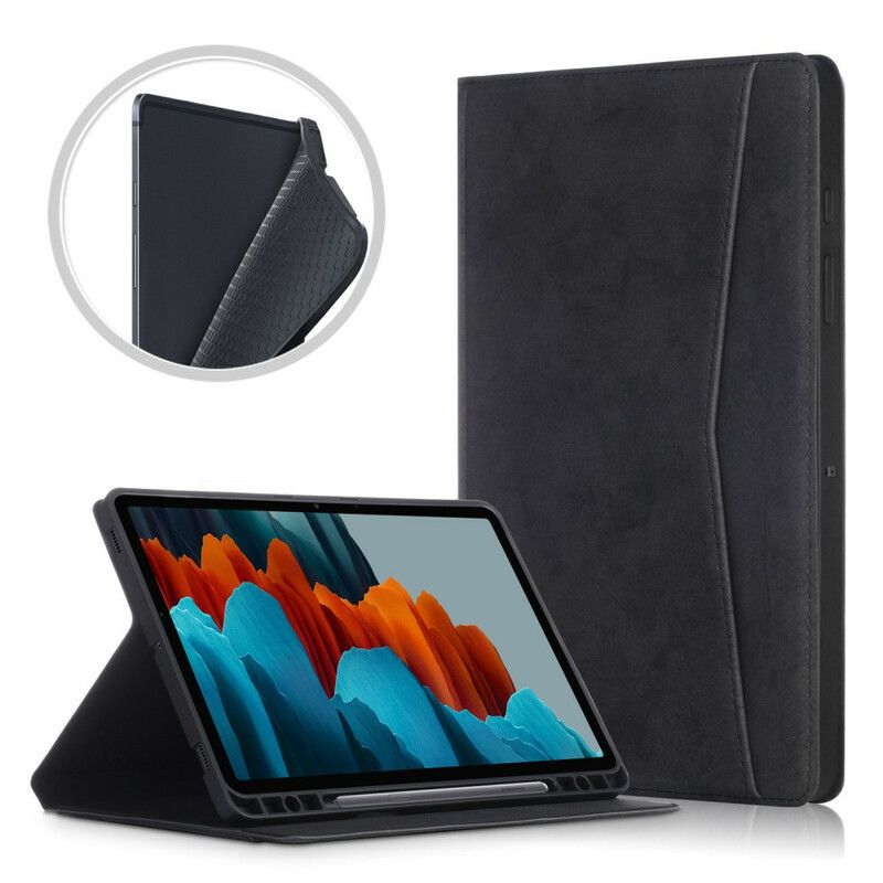 Etui Samsung Galaxy Tab S7 Plus / Tab S8 Plus Forretningslædereffekt