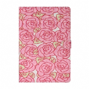 Flip Cover Samsung Galaxy Tab S7 Plus / Tab S8 Plus Blomster