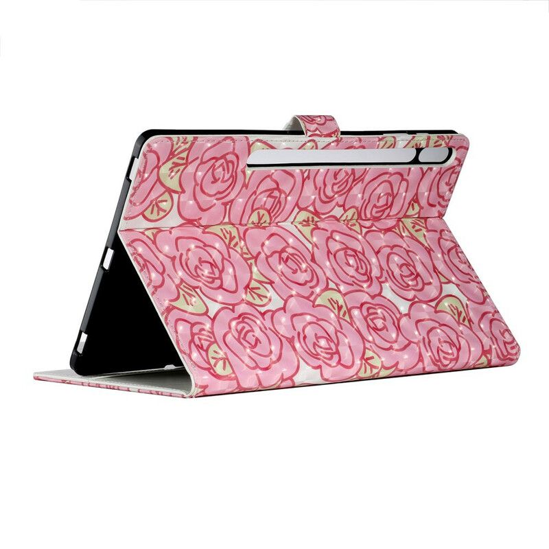 Flip Cover Samsung Galaxy Tab S7 Plus / Tab S8 Plus Blomster