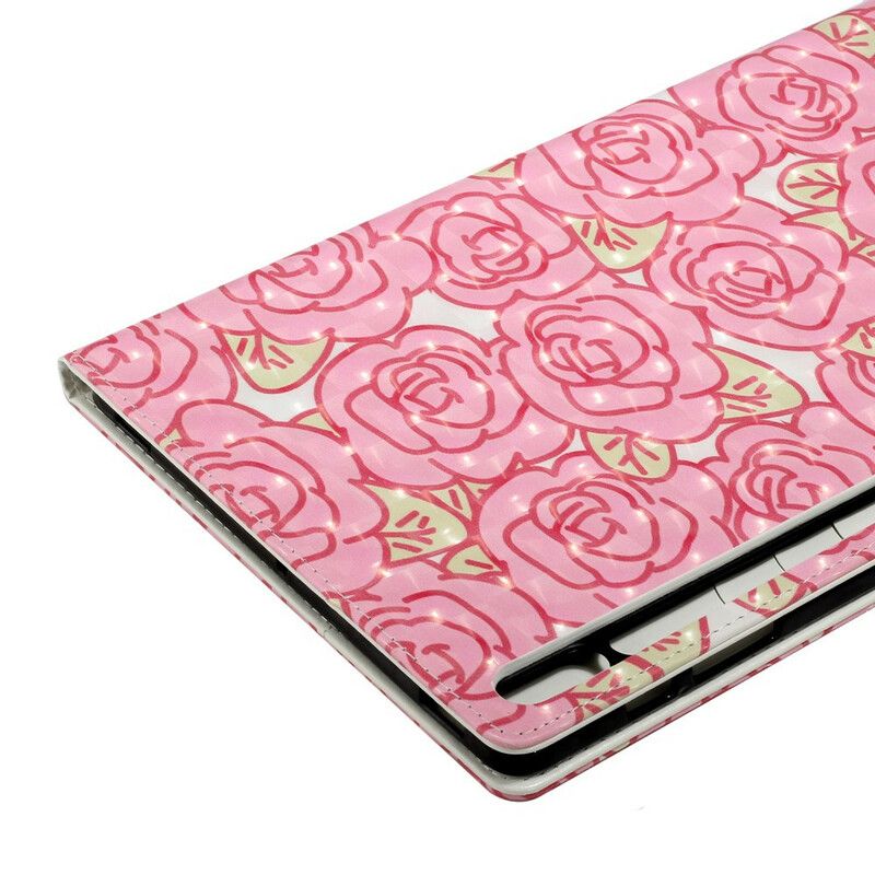 Flip Cover Samsung Galaxy Tab S7 Plus / Tab S8 Plus Blomster