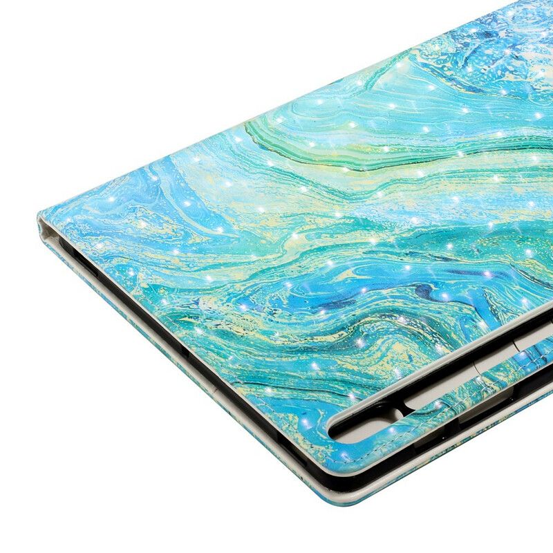 Flip Cover Samsung Galaxy Tab S7 Plus / Tab S8 Plus Grøn Bølge