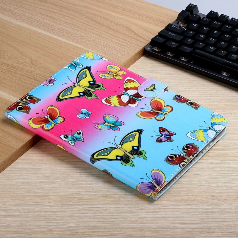 Flip Cover Samsung Galaxy Tab S7 Plus / Tab S8 Plus Sommerfugle