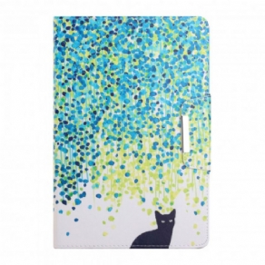 Læder Cover Samsung Galaxy Tab S7 Plus / Tab S8 Plus Sort Kat