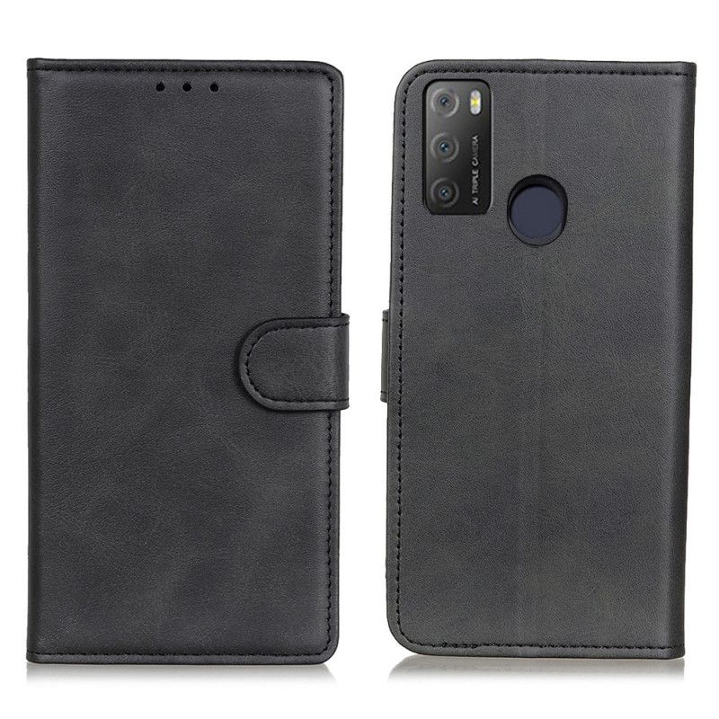 Flip Cover Alcatel 1S / 3L (2021) Retro Mat Lædereffekt