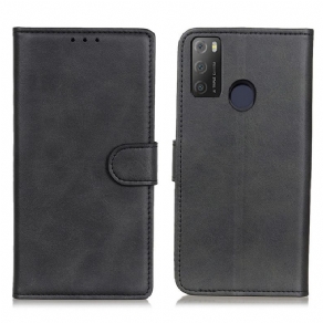 Flip Cover Alcatel 1S / 3L (2021) Retro Mat Lædereffekt