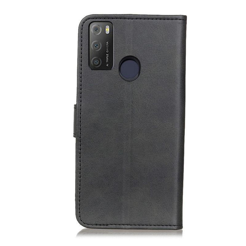 Flip Cover Alcatel 1S / 3L (2021) Retro Mat Lædereffekt