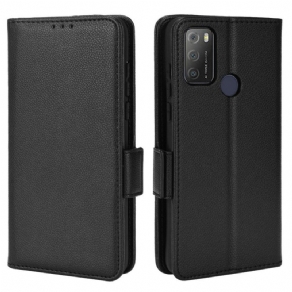 Læder Cover Alcatel 1S / 3L (2021) Flip Cover Dobbelt Nye Farver Flap