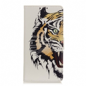 Læder Cover Alcatel 1S / 3L (2021) Hærd Tiger