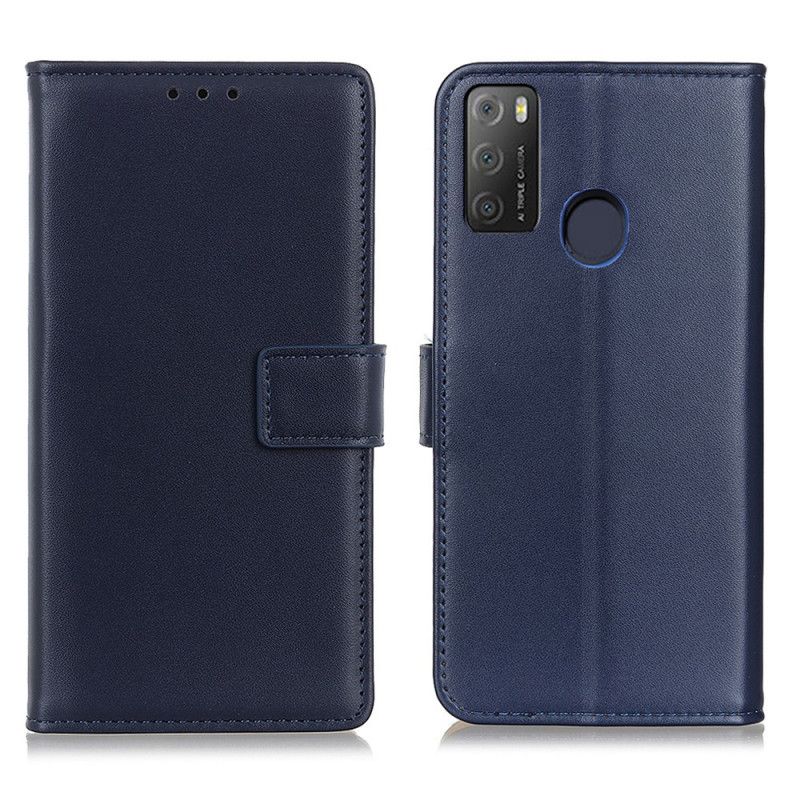 Læder Cover Alcatel 1S / 3L (2021) Simpelt Kunstlæder