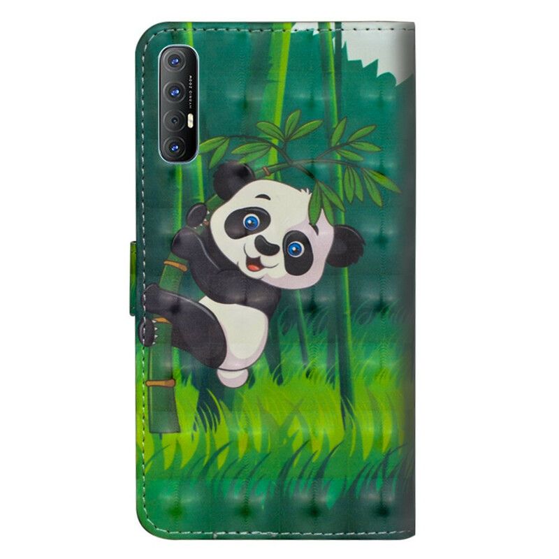 Flip Cover Oppo Find X2 Neo Panda Og Bambus