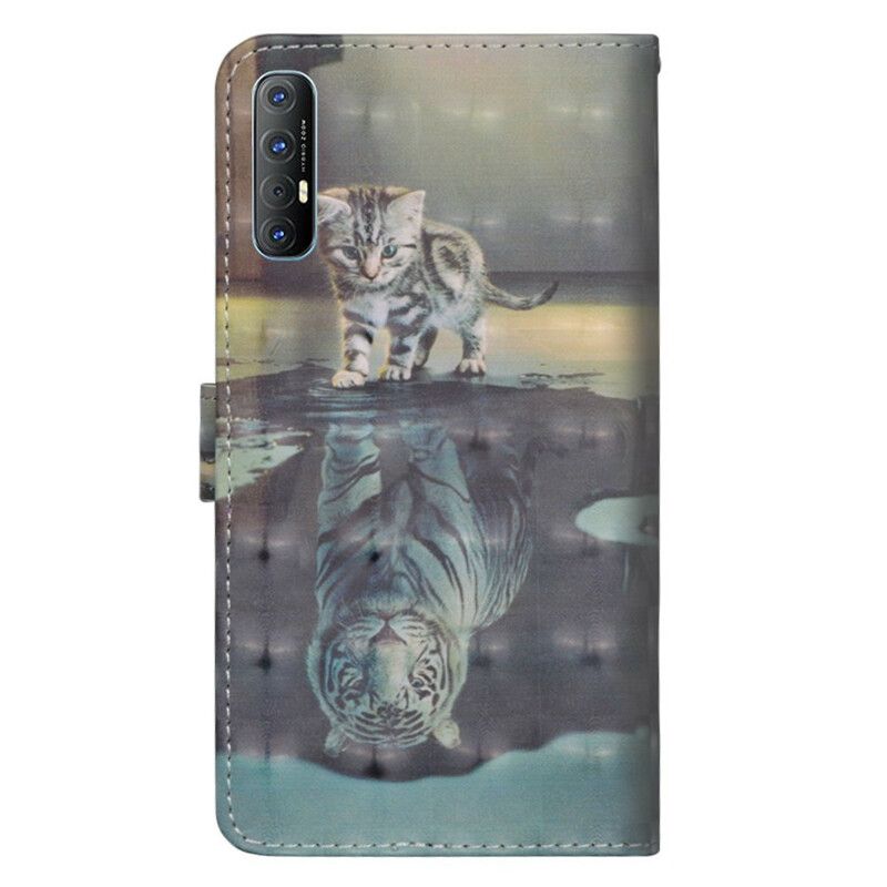 Læder Cover Oppo Find X2 Neo Ernest The Tiger