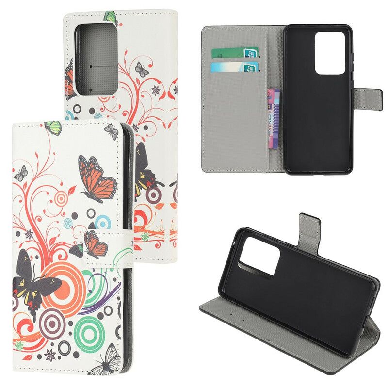 Flip Cover Samsung Galaxy Note 20 Ultra Intense Sommerfugle