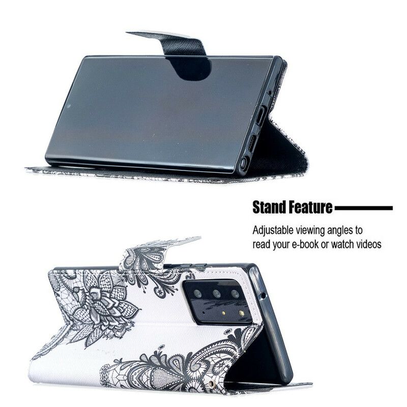 Flip Cover Samsung Galaxy Note 20 Ultra Med Snor Snøre Med Aftagelig Rem