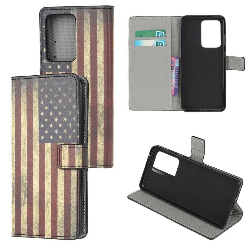 Flip Cover Samsung Galaxy Note 20 Ultra Usa Flag