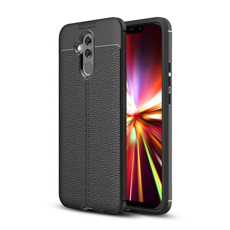 Cover Huawei Mate 20 Lite Dobbelt Linje Litchi Læder Effekt