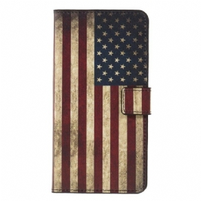 Læder Cover Huawei Mate 20 Lite Usa Flag