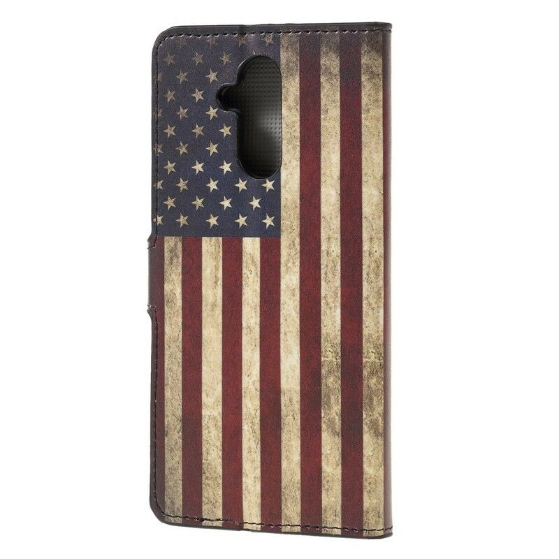 Læder Cover Huawei Mate 20 Lite Usa Flag