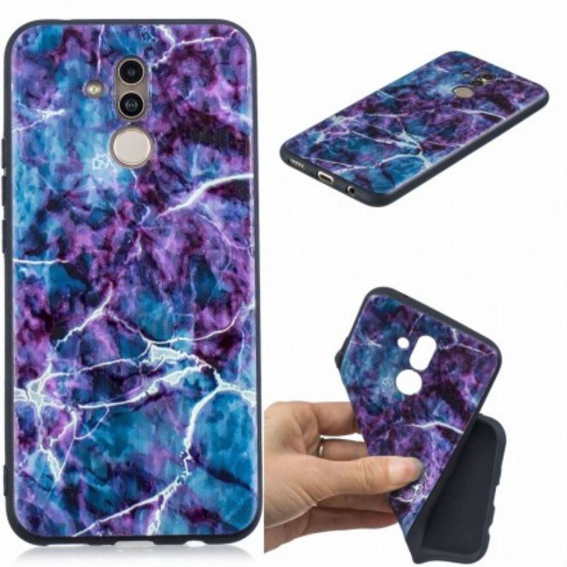 Mobilcover Huawei Mate 20 Lite Lilla Marmor