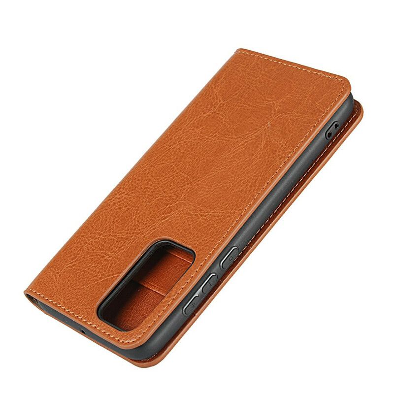 Cover Huawei P40 Flip Cover Ægte Læder