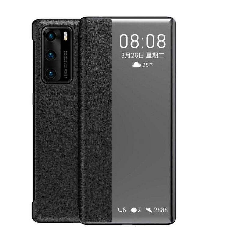 Cover Huawei P40 Imiteret Lædervindue