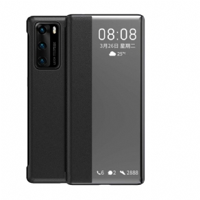 Cover Huawei P40 Imiteret Lædervindue