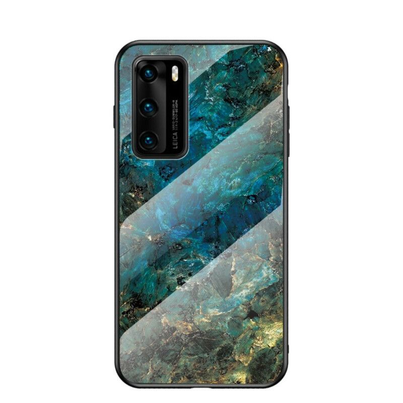 Cover Huawei P40 Premium Farver Hærdet Glas