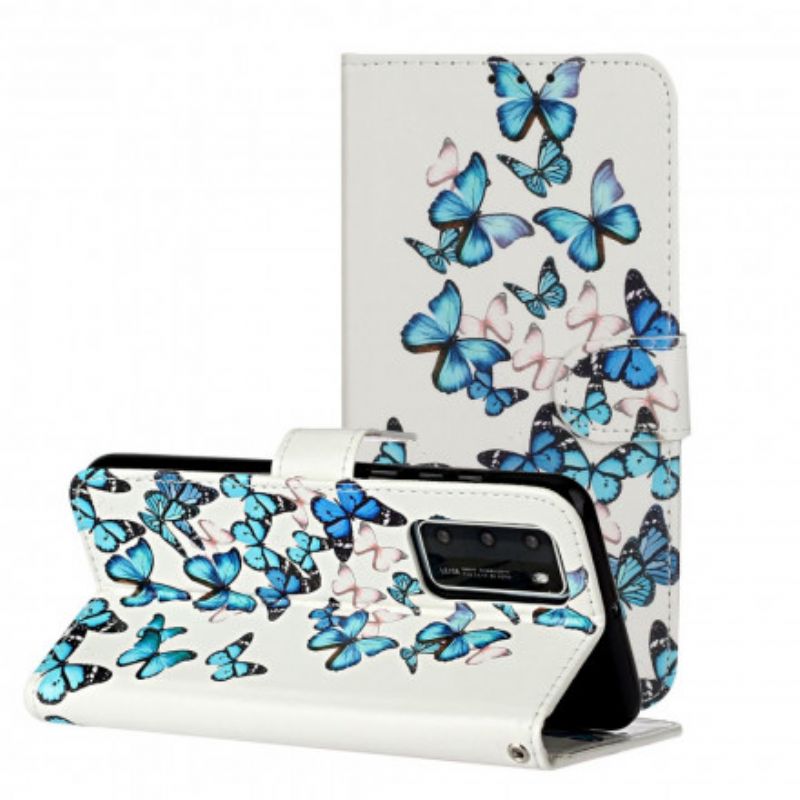 Flip Cover Huawei P40 Ekstrem Blomster