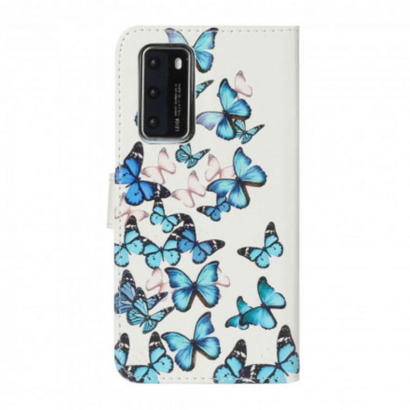 Flip Cover Huawei P40 Ekstrem Blomster