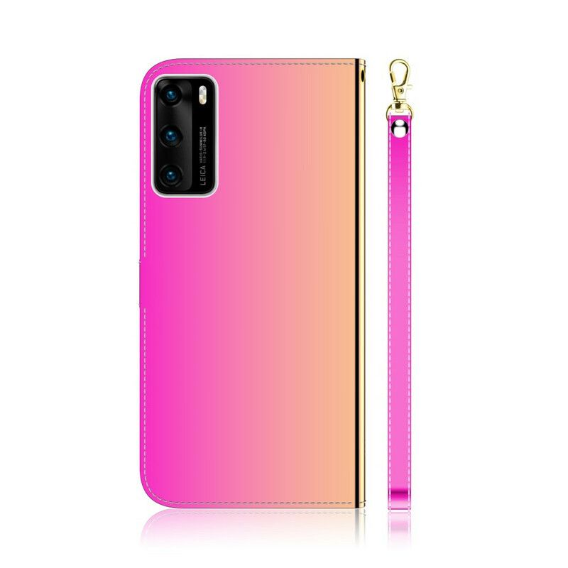 Flip Cover Huawei P40 Spejlcover I Imiteret Læder