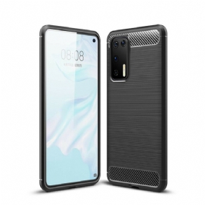 Mobilcover Huawei P40 Børstet Kulfiber