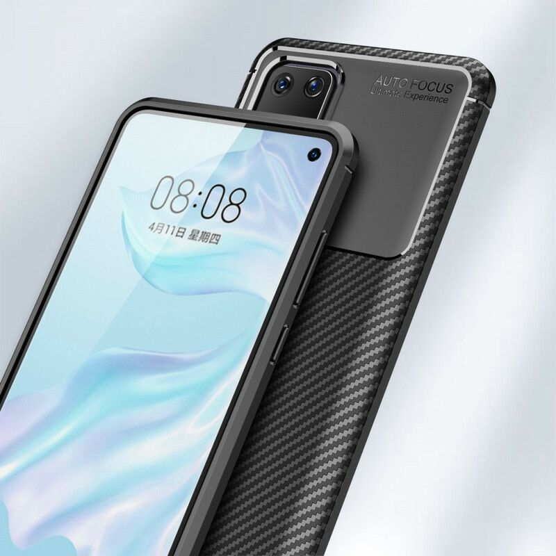 Mobilcover Huawei P40 Fleksibel Kulfibertekstur