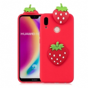 Cover Huawei P20 Lite 3d Jordbær