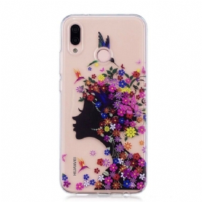 Cover Huawei P20 Lite Transparent Blomsterpige